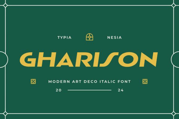 Gharison: A Modern Art Deco Italic Font for Editorial Design