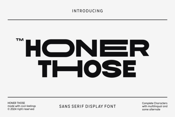 Honer Those: A Versatile Sans Serif Font for Crafters