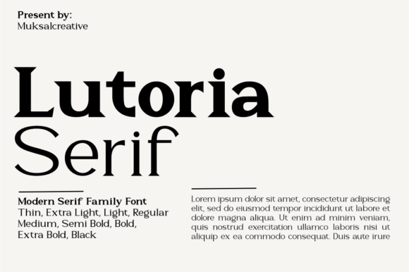Lutoria Serif Font for Elegant Craft Projects