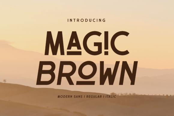 Magic Brown Font: Minimalist Sans Serif for Campaigns