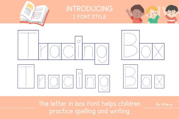 Tracing Box Font for Editorial Design and Learning Layouts
